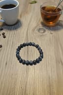 Larvakit Doğal Taş Bileklik 8mm - Koruma, Odak, Arınma, Bilgelik - Esnek Tasarım, Unisex Takı görsel 2