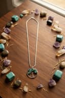 Hayat Ağacı Turkuaz Doğal Taş Kolye - Paslanmaz Çelik | Koruma, Huzur, Şans, Pozitif Enerji - Kadın Takı görsel 3