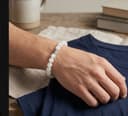 Ay Taşı Doğal Taş Bileklik 8mm - Huzur, Denge, Sakinlik - Esnek Tasarım, Unisex Takı görsel 2