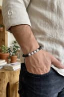 Akik & Oniks Doğal Taş Bileklik - Esnek Makrome Örgü 8mm | Unisex Bileklik görsel 4